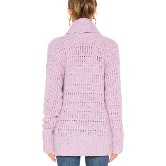 FREE PEOPLE X RTR X REVOLVE Lavender Serene Cardigan Sweater Size L - Picture 2 of 9